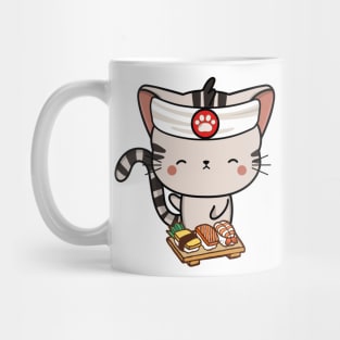 Sushi Chef Tabby Cat Mug